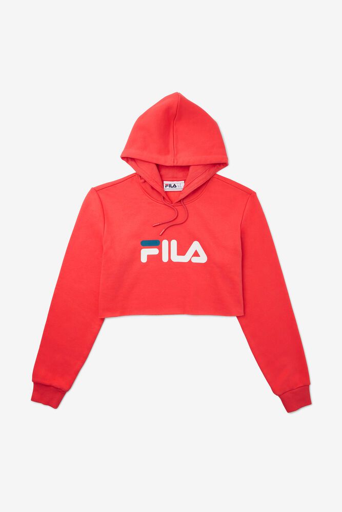 Fila Lalage Cropped Hoodie Red - Womens - 05826CLSX